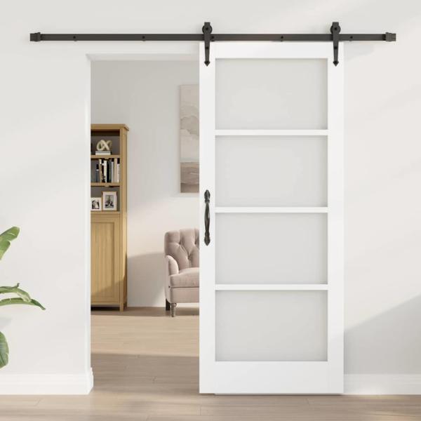 Schiebetür mit Hardware-Set 'ORKDAL'Weiß 83x202 cm