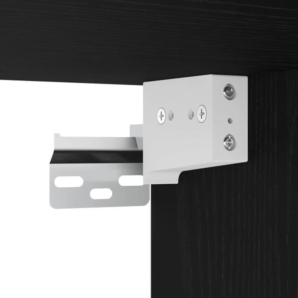 4-teilige Badezimmermöbelset Schwarze Eiche Holzwerkstoff