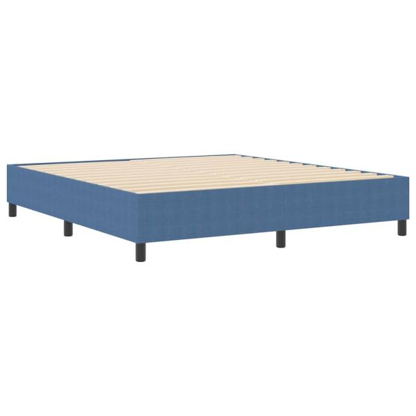 Boxspringbett Blau Cordstoff