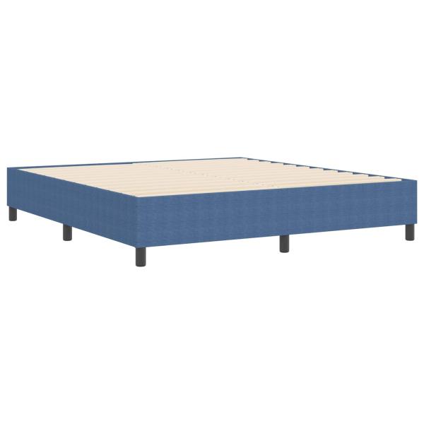 Boxspringbett Blau Cordstoff