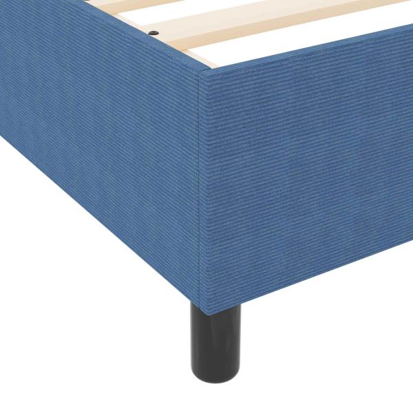 Boxspringbett Blau Cordstoff