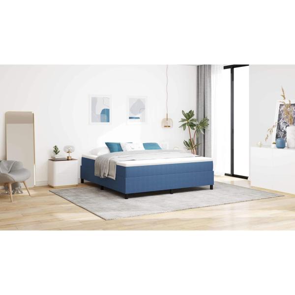 Boxspringbett Blau Cordstoff