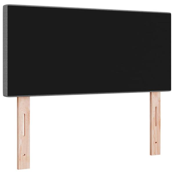 LED Kopfteil Einfarbig Hellgrau 80 cm Cordstoff