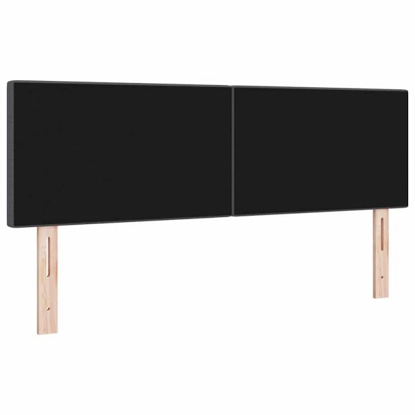 LED Kopfteil mit LED-Lichtleisten Dunkelgrau 160 cm Cordstoff