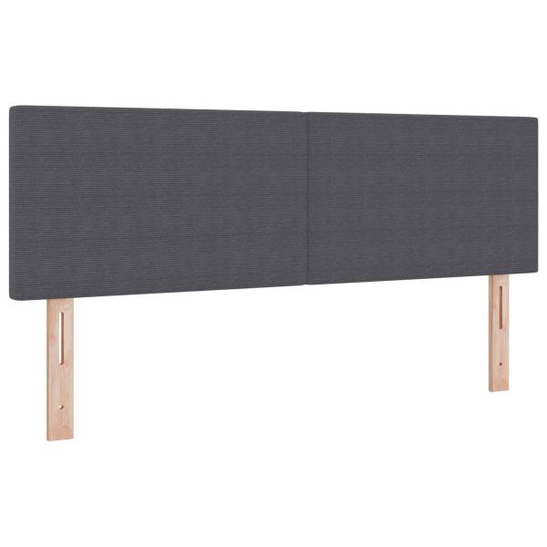 LED Kopfteil Einfarbig Dunkelgrau 80 cm Cordstoff