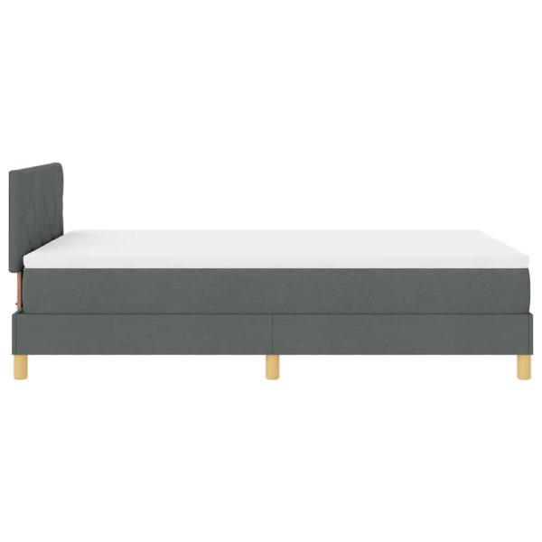 Boxspringbett mit Matratze & LED Dunkelgrau 120x200 cm Stoff
