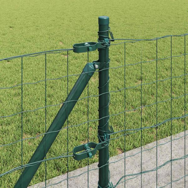 Eurozaun mit Betonfundament 50 x 0,6 m PVC-beschichteter Stahl