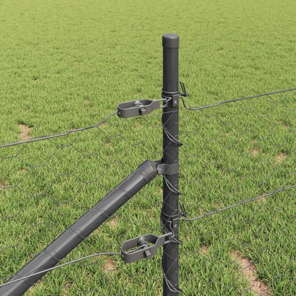 Sechseckzaun Grau 0.8x100 m Stahl