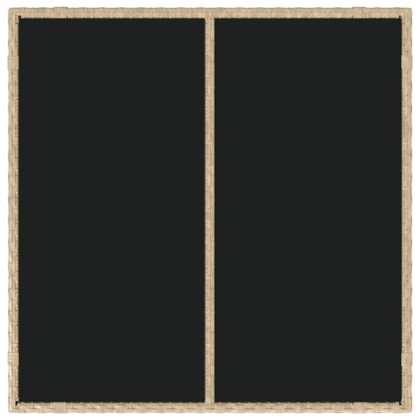 3-teiliges Garten Essgruppe Beige Poly Rattan