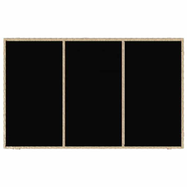 5-teiliges Garten Esszimmerset Beiger Poly Rattan