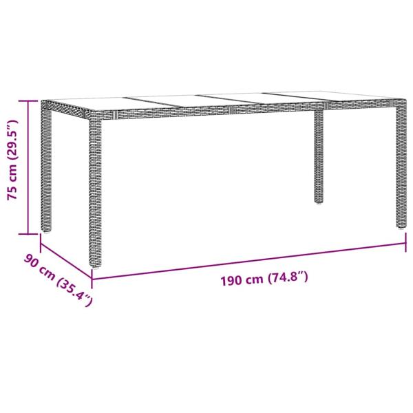 7-teiliges Gartenset Beige Poly-Rattan