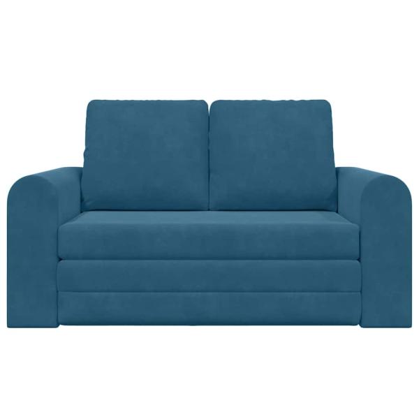 Boden Sofa Bett 2-in-1 Blau 148x71x83 cm Samt
