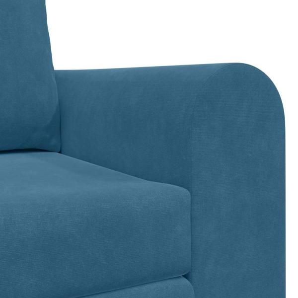 Boden Sofa Bett 2-in-1 Blau 148x71x83 cm Samt