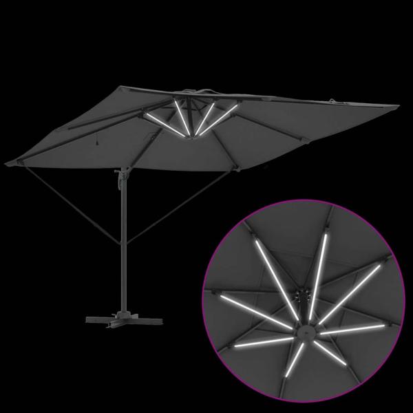 Freischwingender Roma Parasol 286 x 285 x 270 cm Aluminium