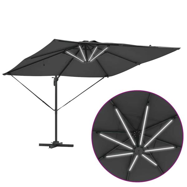 Freischwingender Roma Parasol 286 x 285 x 270 cm Aluminium