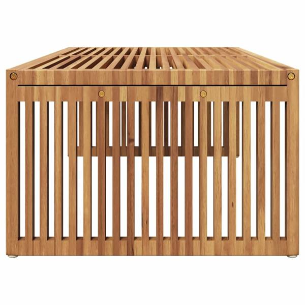 Gartenseit Tisch 110x55x35.5 cm Massivholz Teak