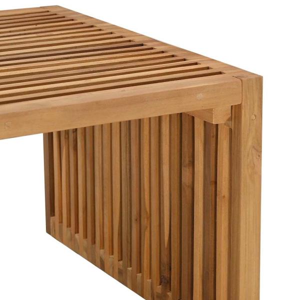 Gartenseit Tisch 110x55x35.5 cm Massivholz Teak