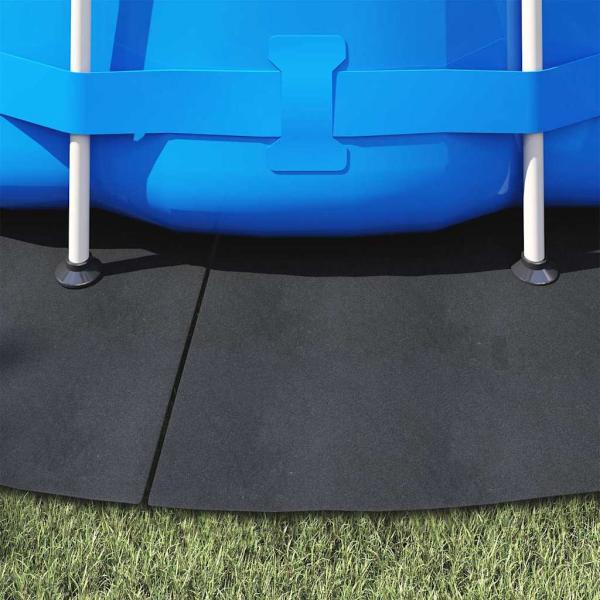 Poolunterlage Schwarz Ø 428 cm, Vliesstoff rund