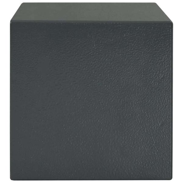 Safe Box mit Schlüsselverschluss Dunkelgrau 17x23x17 cm Stahl