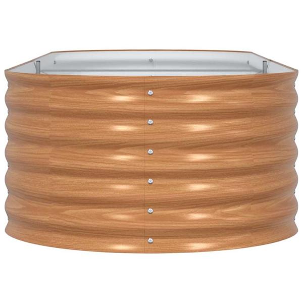 Hochbeet Braun mit Holzlook 240x80x44 cm Stahl