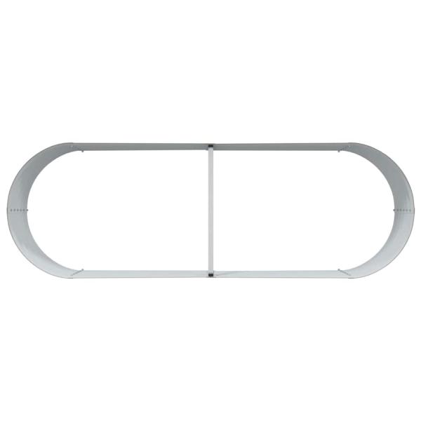 Hochbeet Braun mit Holzlook 240x80x44 cm Stahl