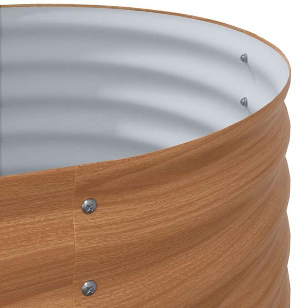 Hochbeet Braun mit Holzlook 240x80x44 cm Stahl