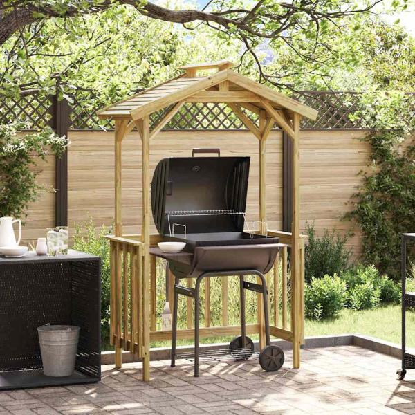 ARDEBO.de - BBQ Schuppen 133,5x63x200 cm Imprägniertes Kiefernholz