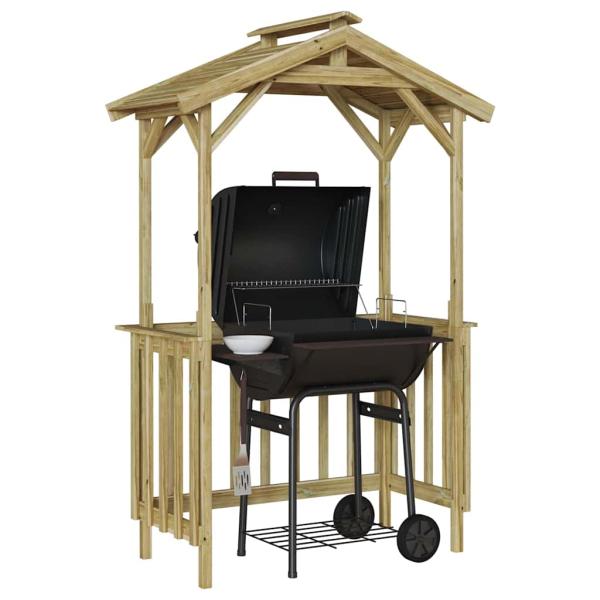 BBQ Schuppen 133,5x63x200 cm Imprägniertes Kiefernholz