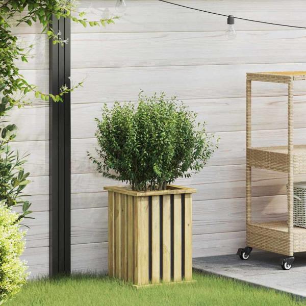 ARDEBO.de - Gartenpflanzer mit Folie 33x33x45 cm imprägniertes Kiefernholz