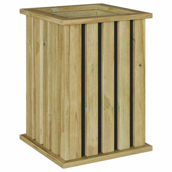 Gartenpflanzer mit Folie 33x33x45 cm imprägniertes Kiefernholz