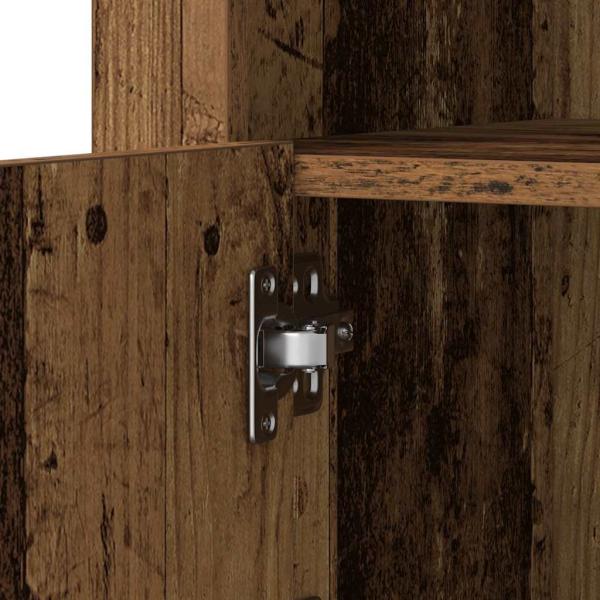 Side Cabinets mit LED-Lichtern 2 Stück Altholz 41x37x67 cm