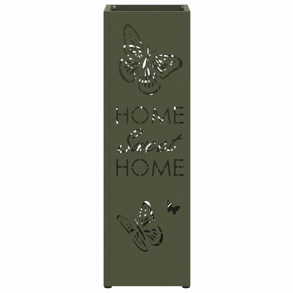 Regenschirmständer Olivgrün Metall Mittel Dekorative Intarsien