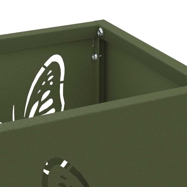 Regenschirmständer Olivgrün Metall Mittel Dekorative Intarsien