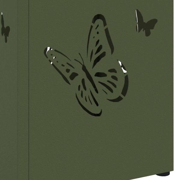 Regenschirmständer Olivgrün Metall Mittel Dekorative Intarsien