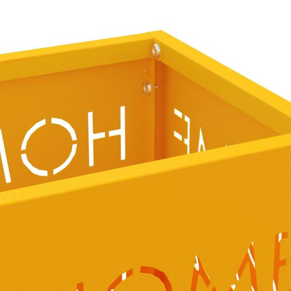 Regenschirmständer Senfgelb Metall Standard Stauraum Rechteckig