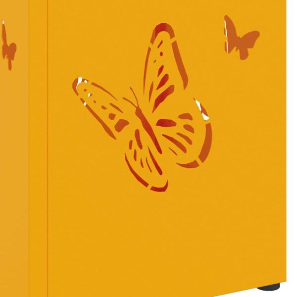 Regenschirmständer Senfgelb Metall Standard Stauraum Rechteckig