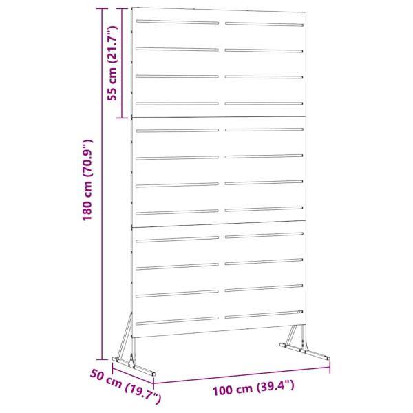 Sichtschutz 180 cm Edelstahl