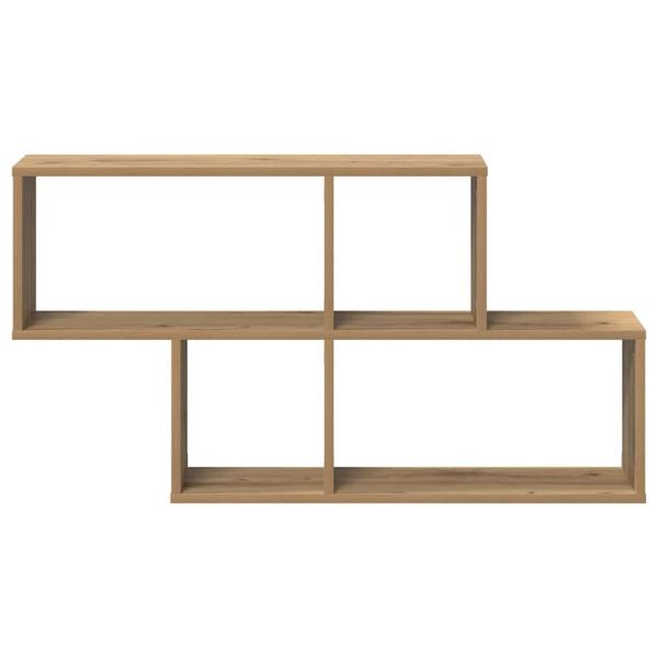 Wandregal Eichenholz 100x20x53 cm Konstruktion Holz