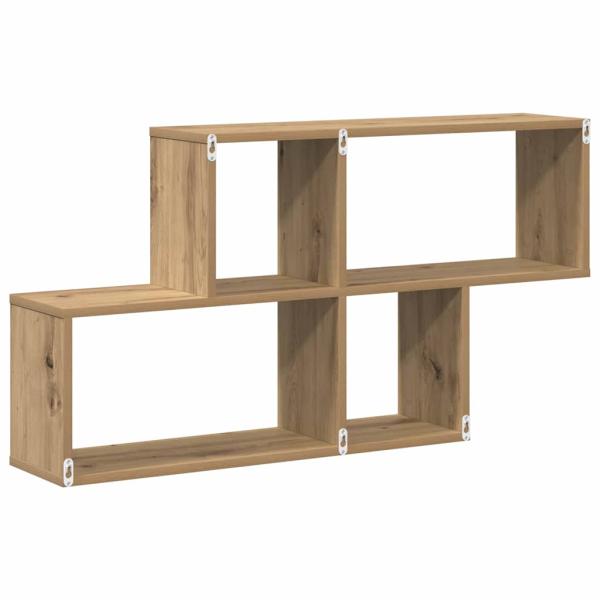 Wandregal Eichenholz 100x20x53 cm Konstruktion Holz