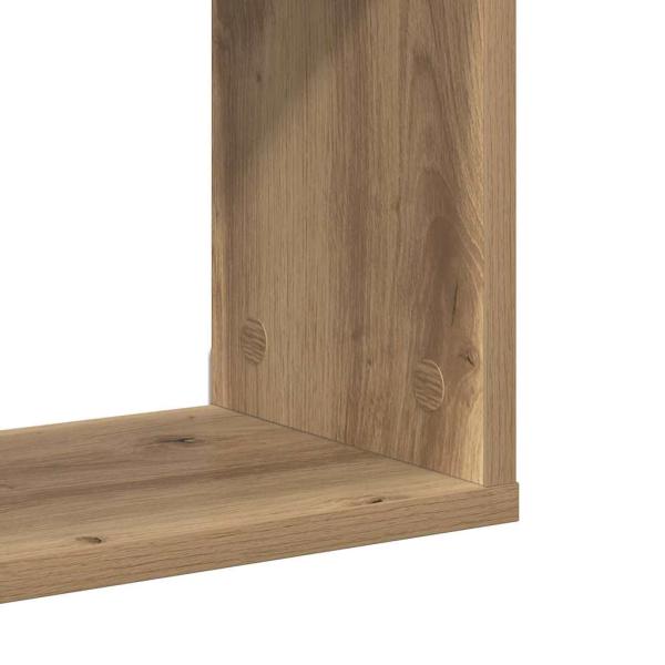 Wandregal Eichenholz 100x20x53 cm Konstruktion Holz