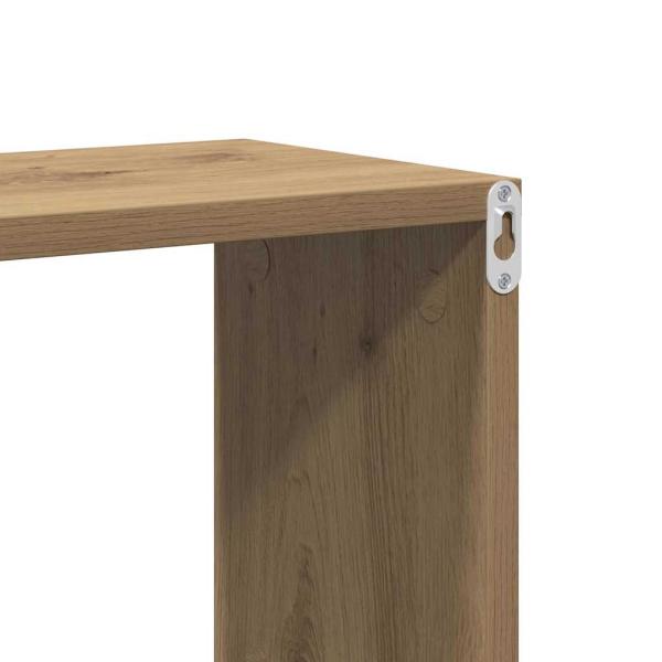 Wandregal Eichenholz 100x20x53 cm Konstruktion Holz