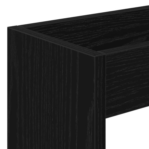 schmaler Badezimmer-Schrank mit Rollen schwarze Eiche