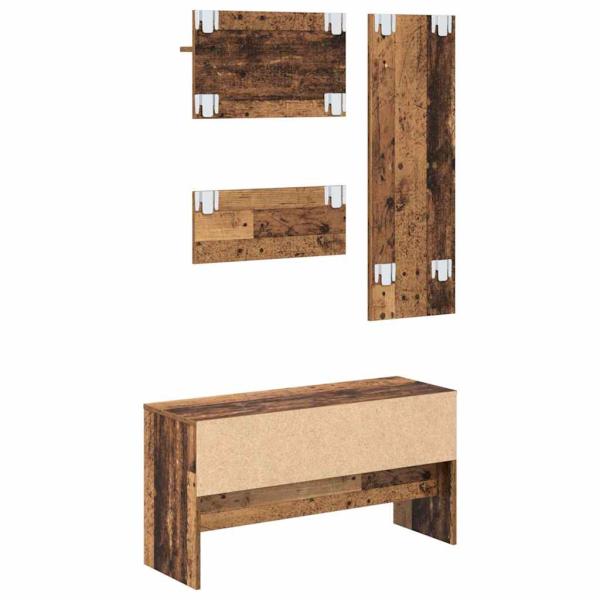 Flurmöbel-Set Altholz 90 x 31 x 46.5 cm Holzwerkstoff