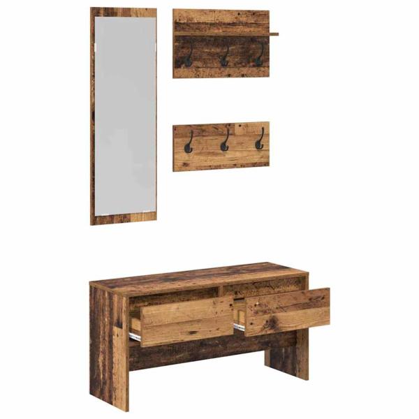 Flurmöbel-Set Altholz 90 x 31 x 46.5 cm Holzwerkstoff
