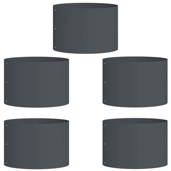 Anthrazit Metalltöpfe Anthrazit Metall Mittel Metallpflanzgefäße