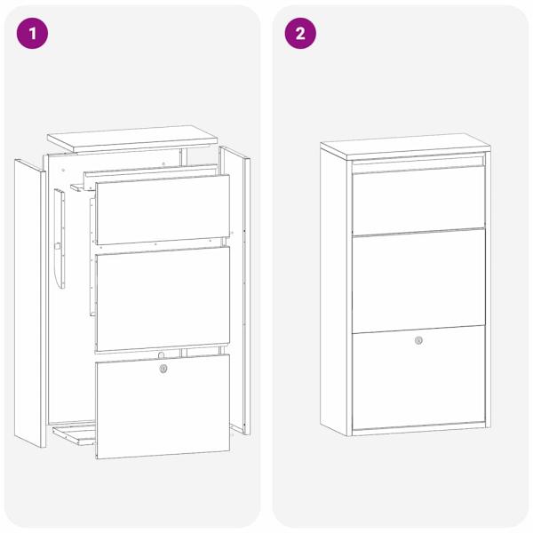 Paketdropbox 44x22x82 cm Verzinkter Stahl