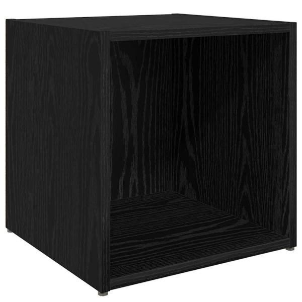 TV-Schränke - 4er Set, Schwarz Eiche, 37 x 35 x 37 cm, aus ingenieured Holz