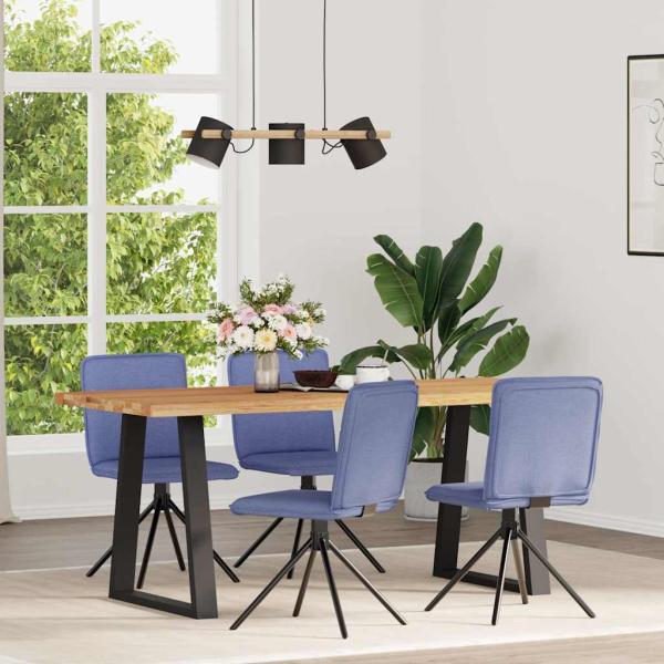 ARDEBO.de - Esszimmerstühle 4 Stk. Jeansblau Stoff