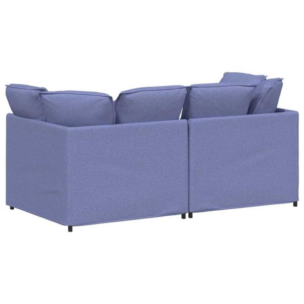 ARDEBO.de - Modulares Sofa mit Kissen Stoff Jeansblau