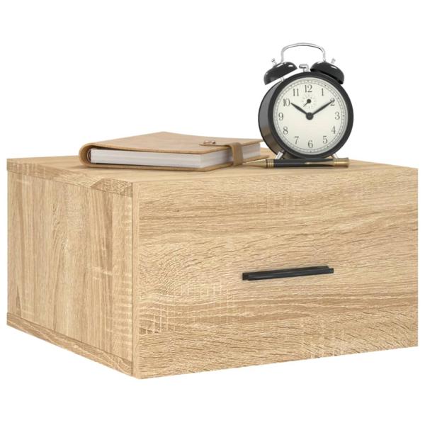 Wand-Nachttische 2 Stk. Sonoma-Eiche 35x35x20 cm